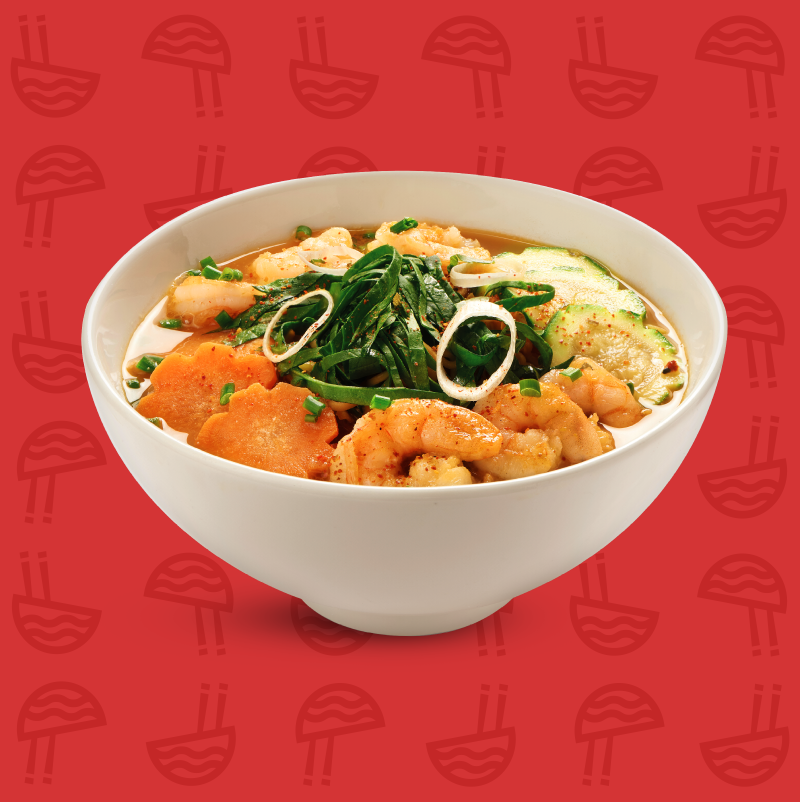 Media ramen de camarón